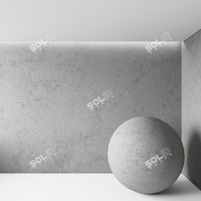 Title: Seamless PBR Concrete Plaster 3D model image 3