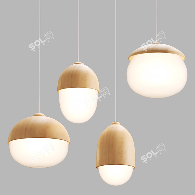 Modern Matte Hanging Lamps 3D model image 1