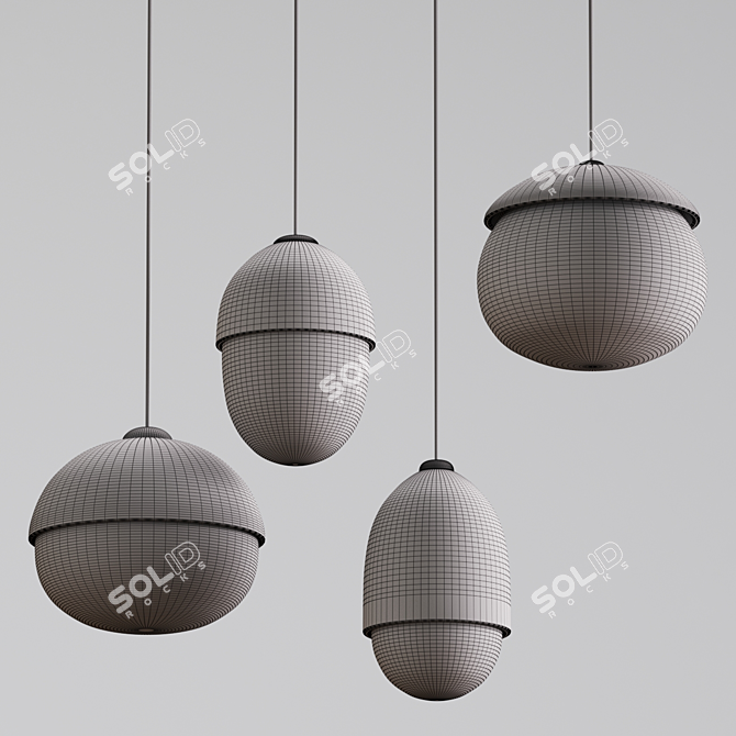 Modern Matte Hanging Lamps 3D model image 3