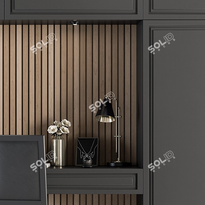 Modern Home Office Furniture Set 3D model image 2