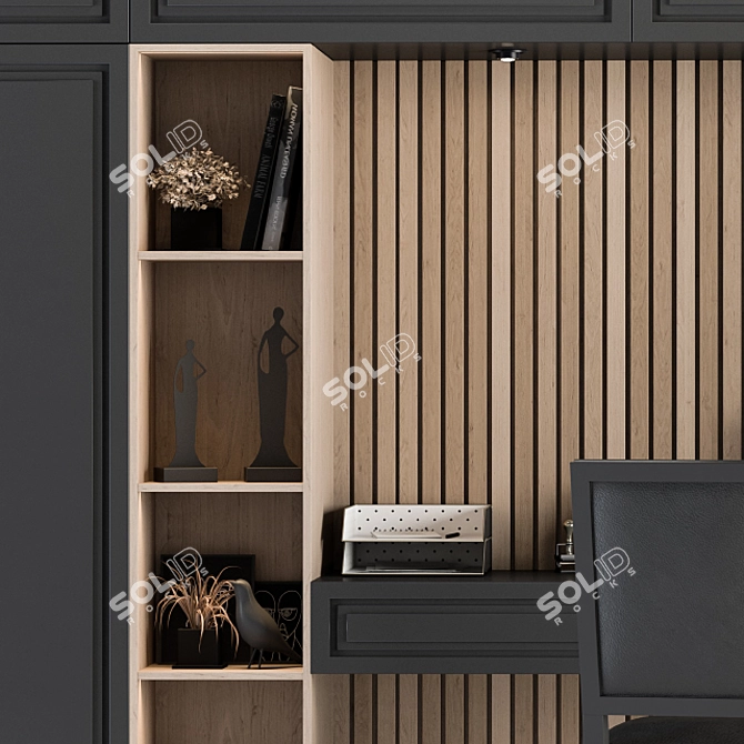Modern Home Office Furniture Set 3D model image 3