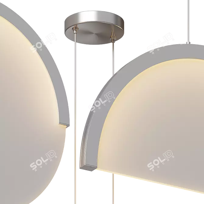Modern Illuminating Disc Pendant 3D model image 3
