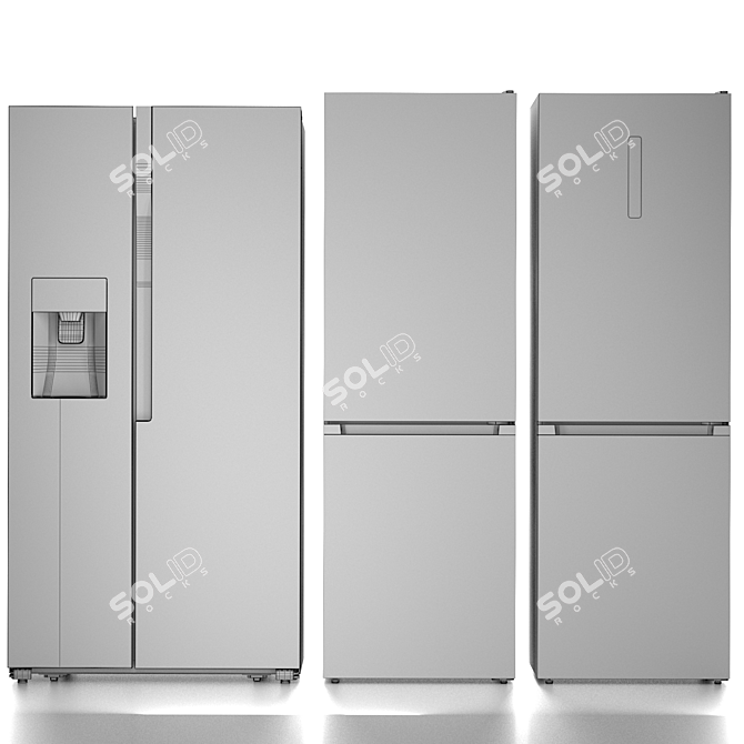 Premium Gorenje Refrigerator Set 3D model image 6