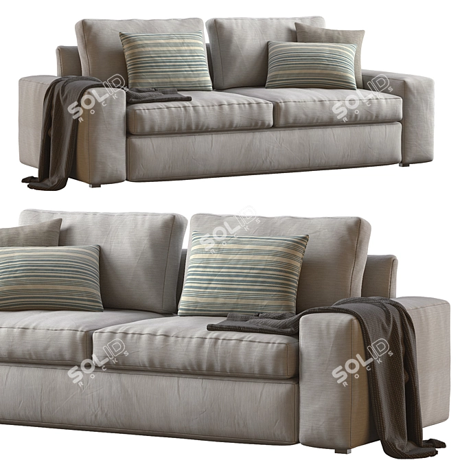 Modern Comfort: Kivik Sofa by Ikea 3D model image 1