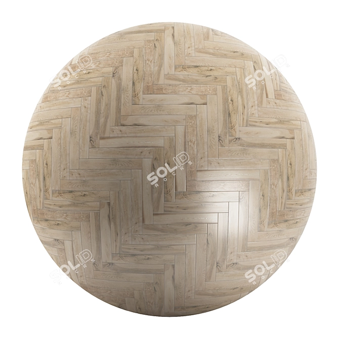 Parquet 05: Standard & Herringbone Patterns, PBR 4k 3D model image 2