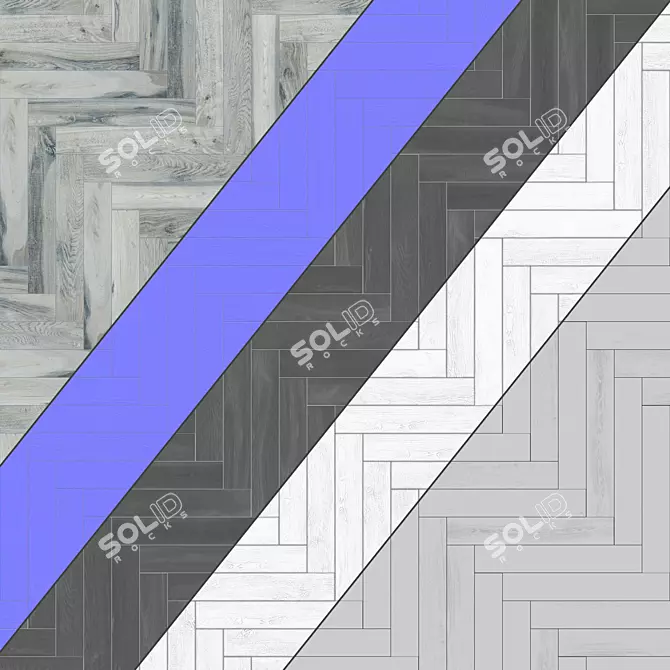 Parquet06: Standard and Herringbone Patterns, PBR/4K, Seamless 3D model image 4
