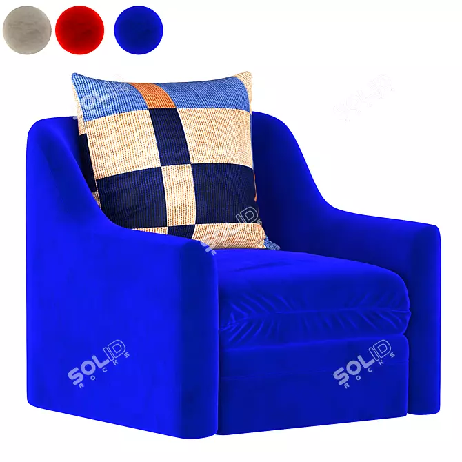 Modern Quincy Armchair: Sleek Design & Superior Comfort 3D model image 3
