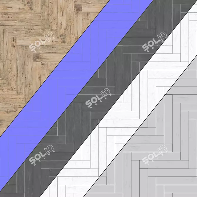 Parquet 08: Standard & Herringbone Patterns, PBR Textures 3D model image 4