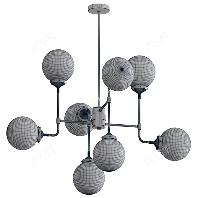 Title: Elegant Lattice Lamp: Perfect Size 3D model image 2