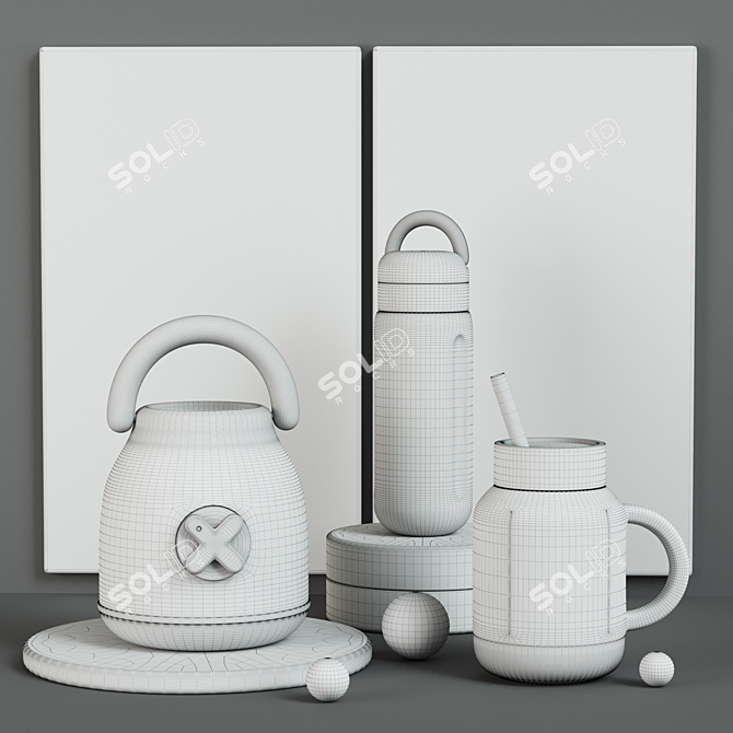 Juice On-The-Go: Chancoo Kitchen Set 3D model image 3