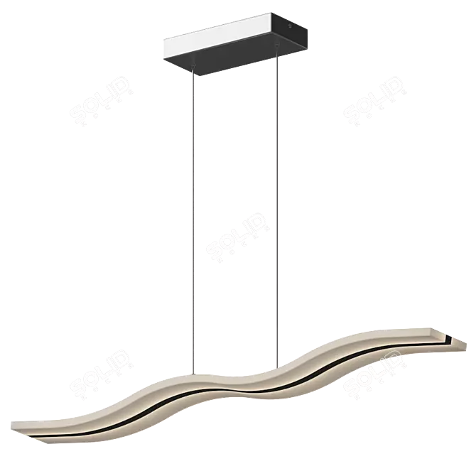 Wave of Elegance: Kaczmarek Chandelier 3D model image 1