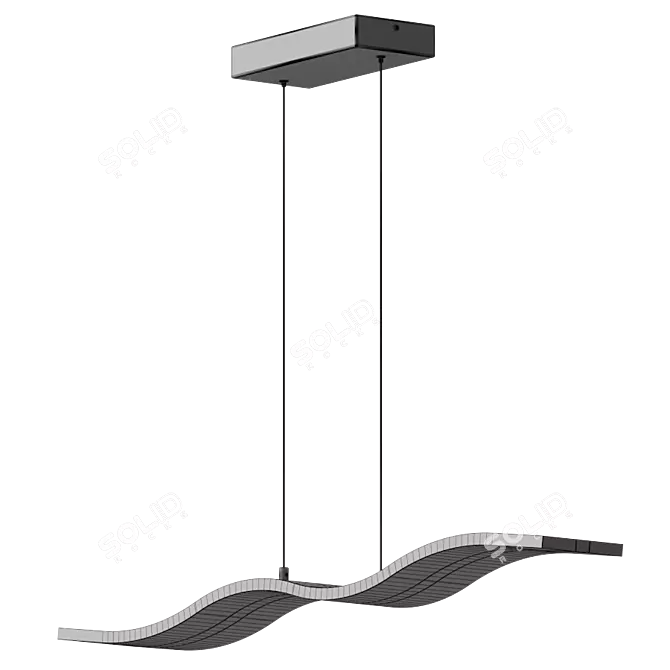 Wave of Elegance: Kaczmarek Chandelier 3D model image 4