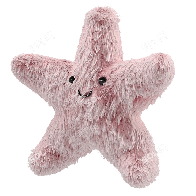  Fluffy Ocean Friends: Soft Plush Toys 3D model image 2