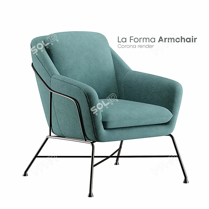 Cozy and Stylish Armchair: La Forma 3D model image 1