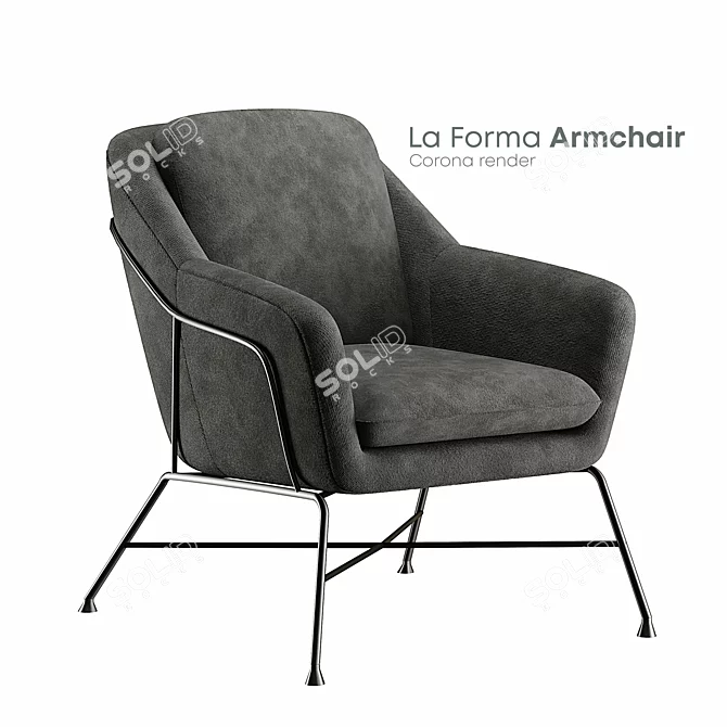 Cozy and Stylish Armchair: La Forma 3D model image 2