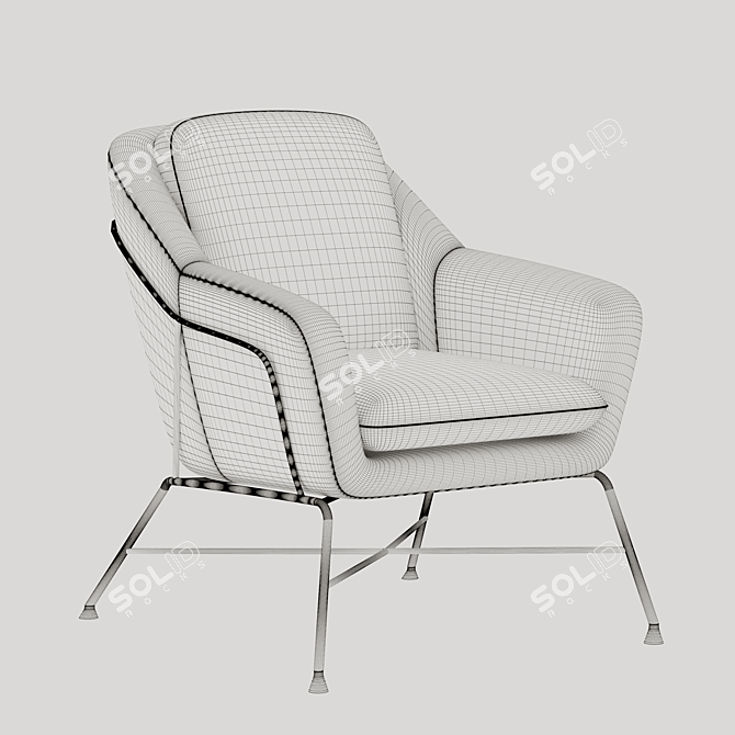 Cozy and Stylish Armchair: La Forma 3D model image 4