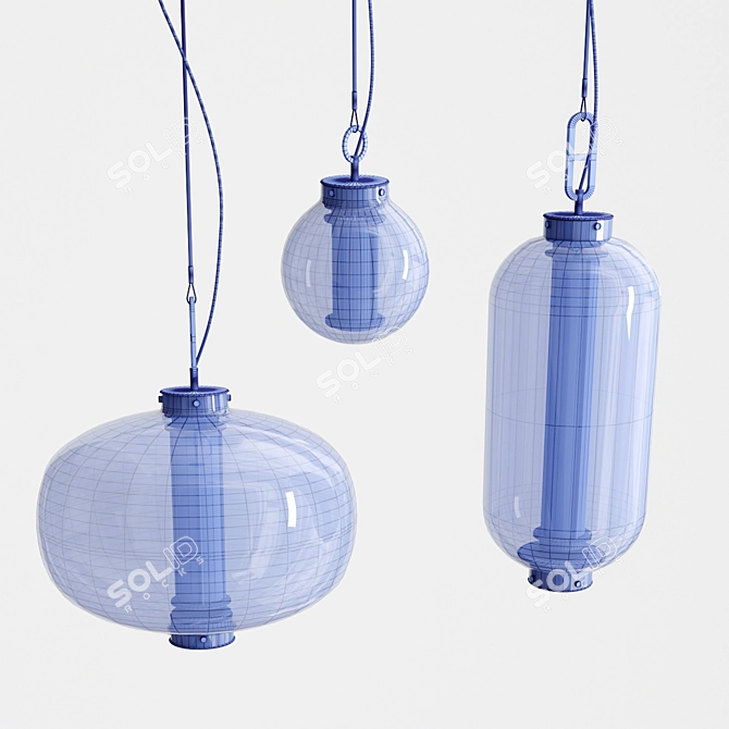 Elegant Minimalist Pendant Light 3D model image 3