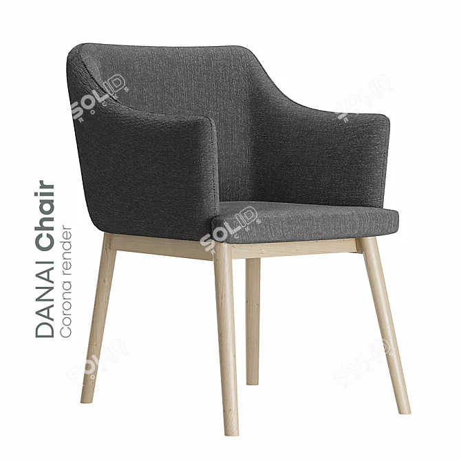 Elegant DANAI Chair: Sleek Style 3D model image 1