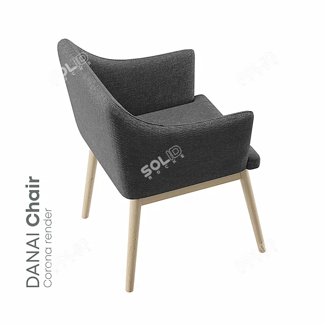 Elegant DANAI Chair: Sleek Style 3D model image 2