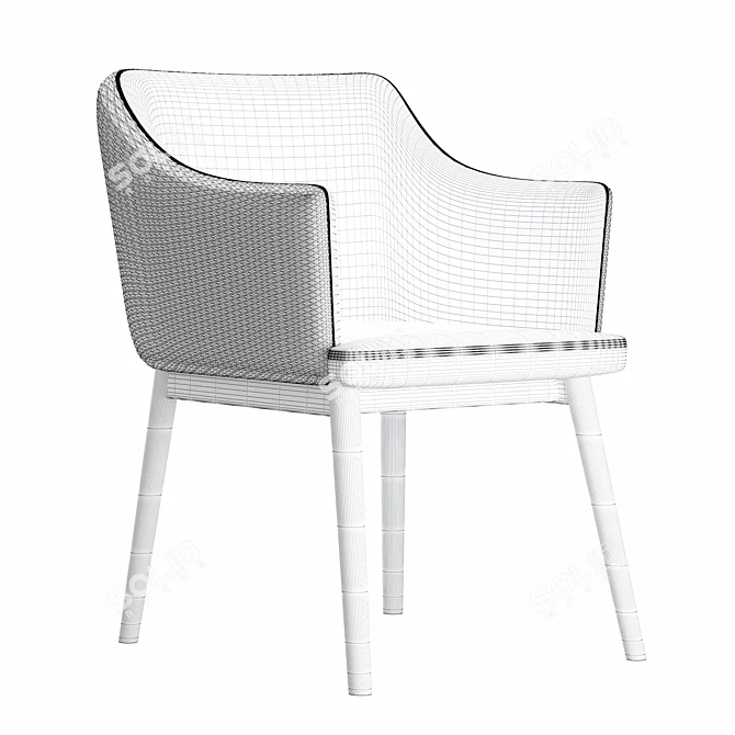 Elegant DANAI Chair: Sleek Style 3D model image 3