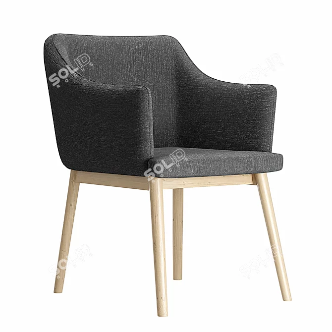 Elegant DANAI Chair: Sleek Style 3D model image 4