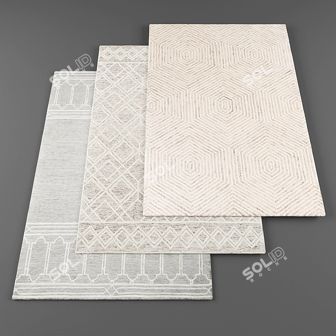 Luxury Rug Collection - 6 Unique Designs 3D model image 1