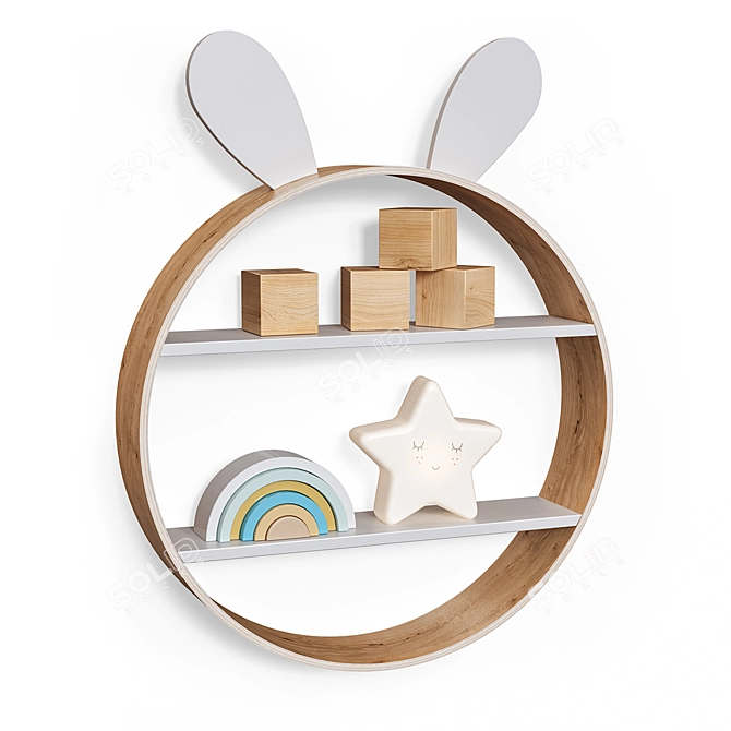 Adorable Rabbit Kids Rack: Zara Home 3D model image 1
