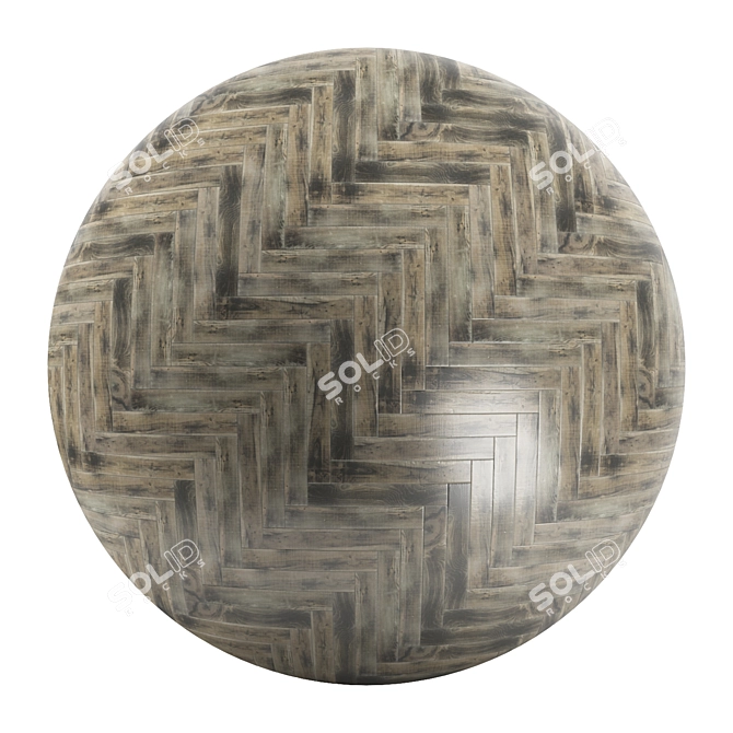 Parquet 11 - Standard & Herringbone Patterns with PBR Textures and Multiple Formats 3D model image 2