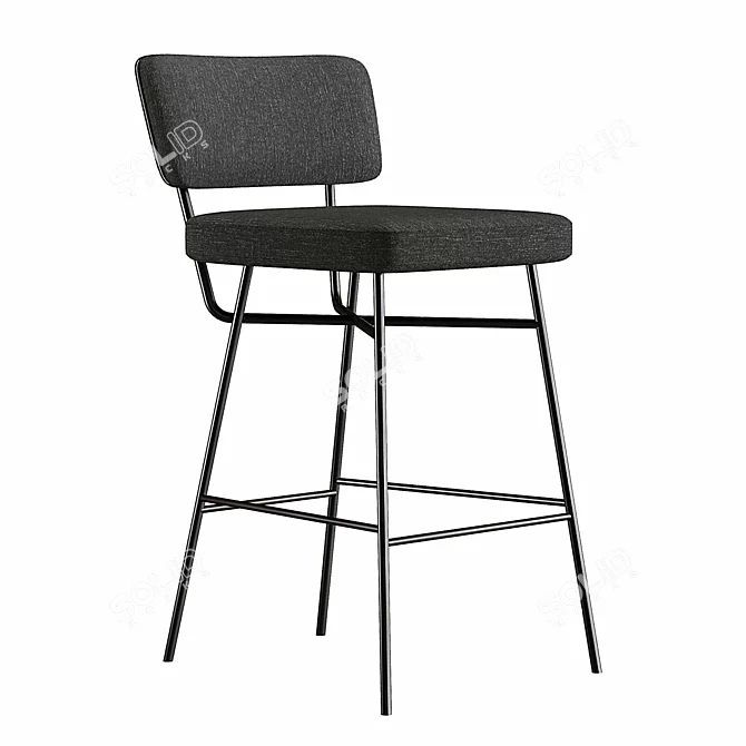 Elegant Orfeo Bar Stool 3D model image 1