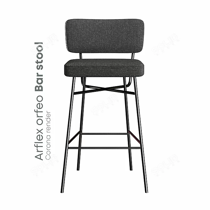 Elegant Orfeo Bar Stool 3D model image 2