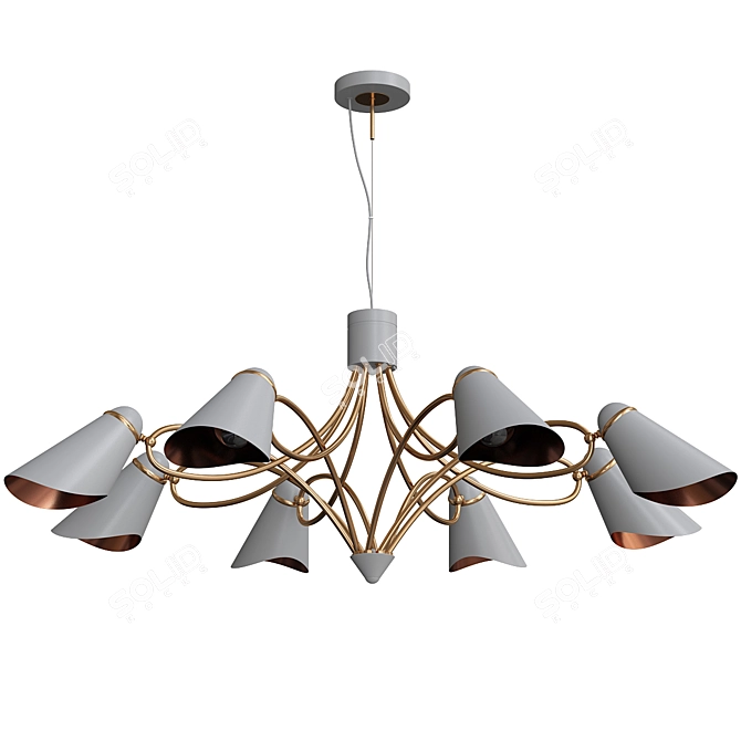 Modern Lovato Chandelier Set 3D model image 2
