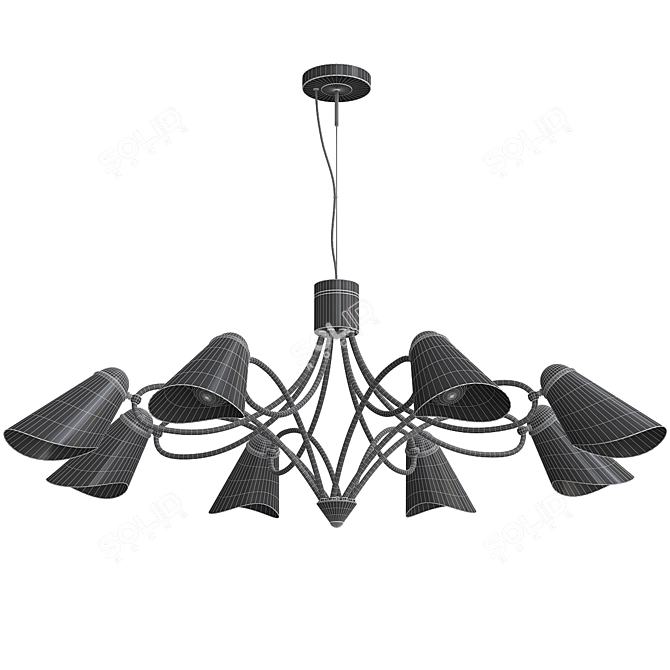 Modern Lovato Chandelier Set 3D model image 4