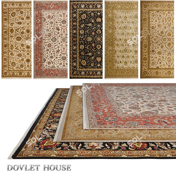 Luxurious Dovlet House Silk & Wool Carpets 3D model image 1