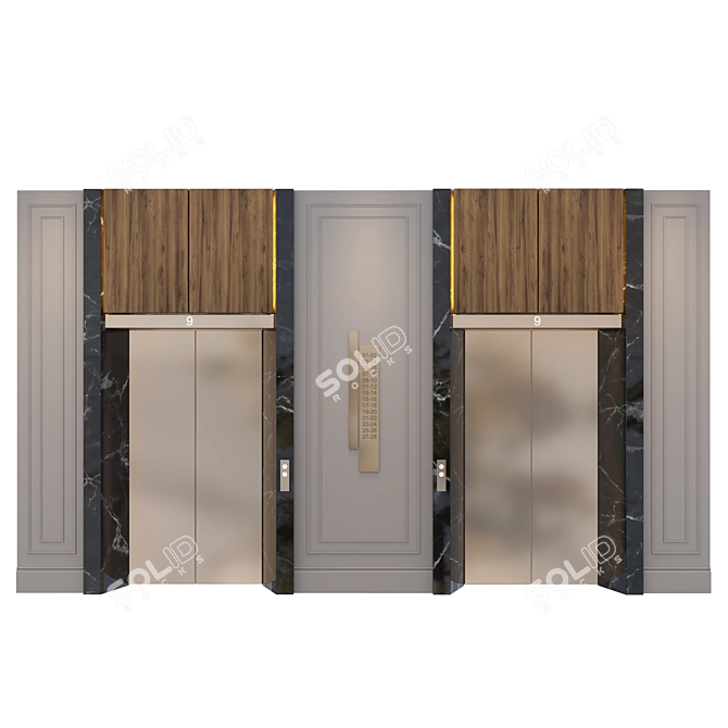 Versatile Elevator 4: 3ds max, Vray, fbx, texture, mat 3D model image 1