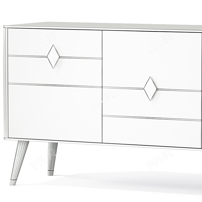 Luxury Diamond Sideboard 3D model image 3