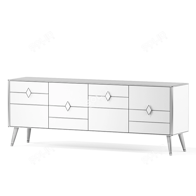 Luxury Diamond Sideboard 3D model image 4