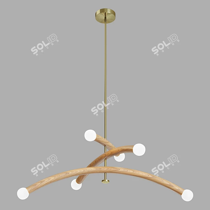 Modern Crystal Chandelier: Hachi Hill 3D model image 2