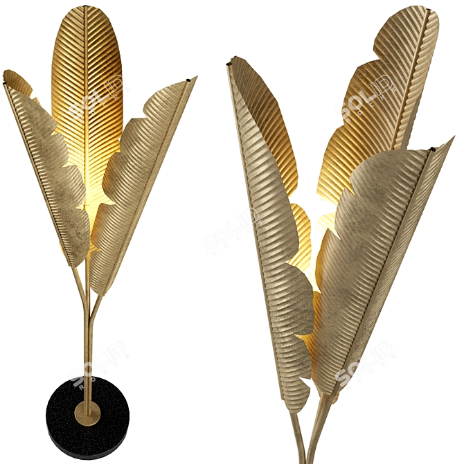 Eichholtz Plantain Floor Lamp: Modern Elegance 3D model image 2