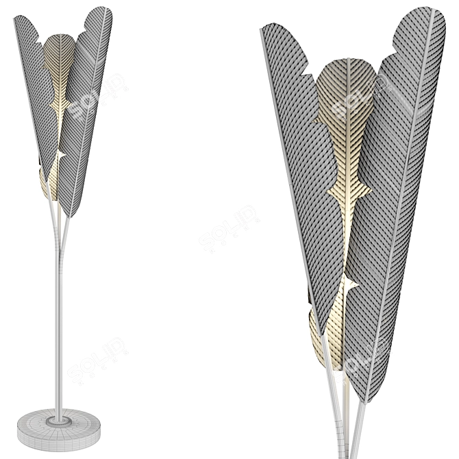 Eichholtz Plantain Floor Lamp: Modern Elegance 3D model image 3