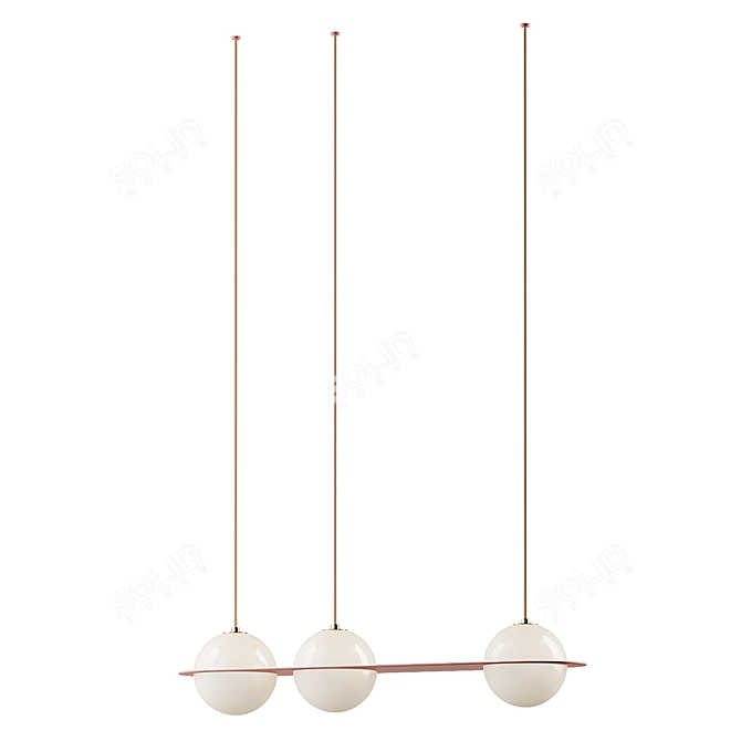 Creative Glass Art Pendant Light 3D model image 5