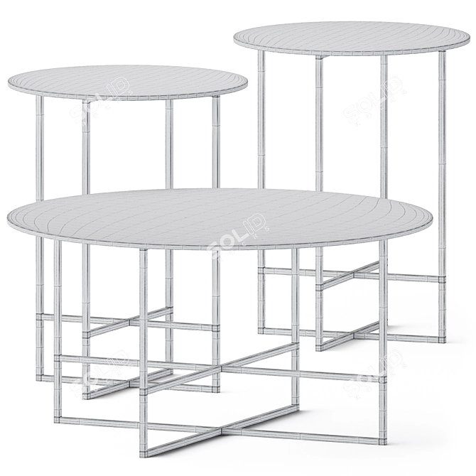 Elegant Elegio Coffee Tables 3D model image 2