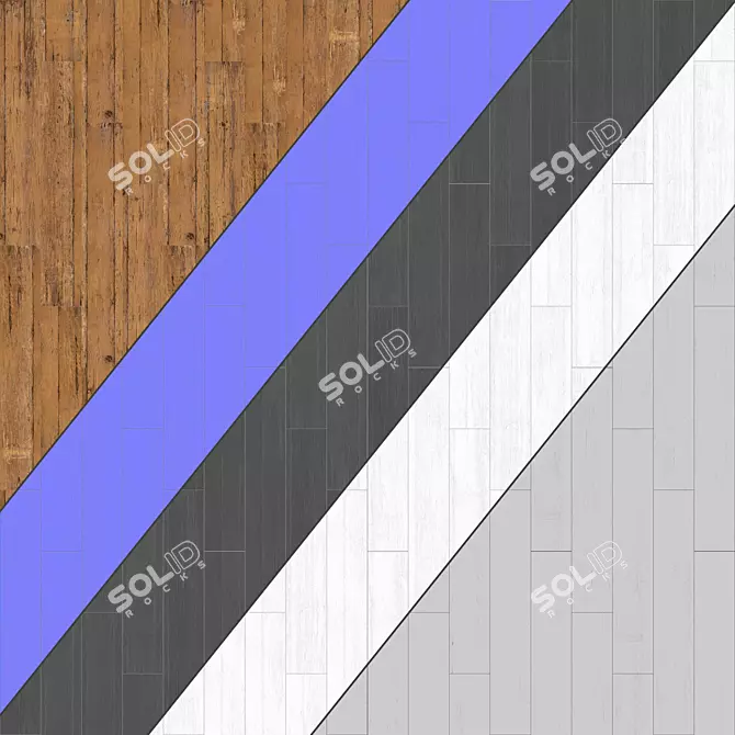 Parquet 13: Standard & Herringbone Patterns | PBR 4K Seamless 3D model image 3