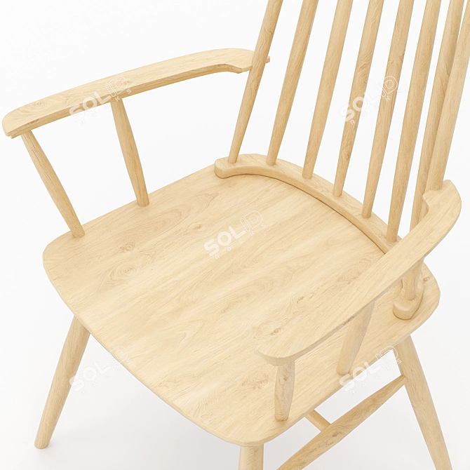 Classic Windsor Chair: Elegant and Versatile 3D model image 4