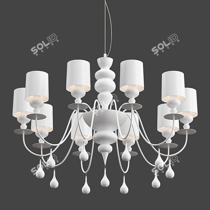 Elegant Replica Eva Chandelier 3D model image 1