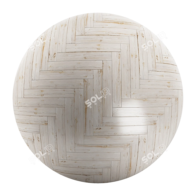 Versatile Parquet Flooring: Standard & Herringbone Patterns 3D model image 2