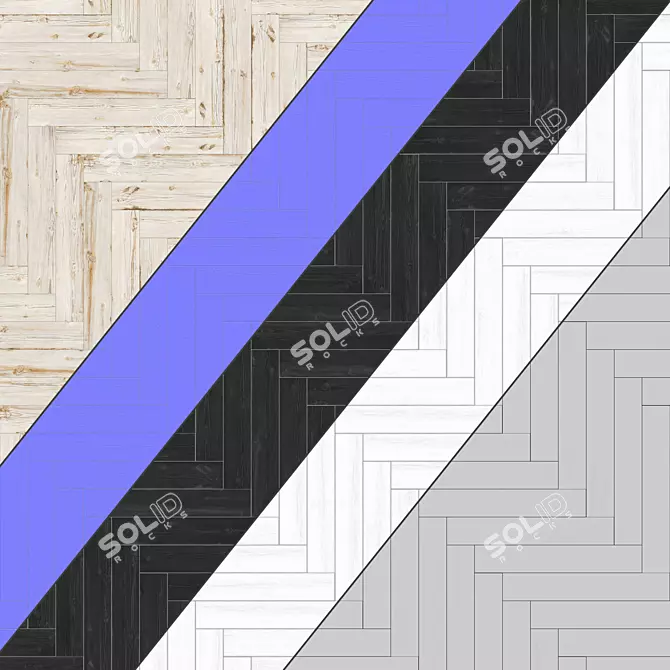 Versatile Parquet Flooring: Standard & Herringbone Patterns 3D model image 4