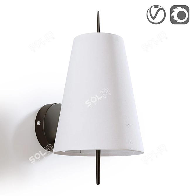 Jouanico Bronze Metal Lamp 3D model image 1