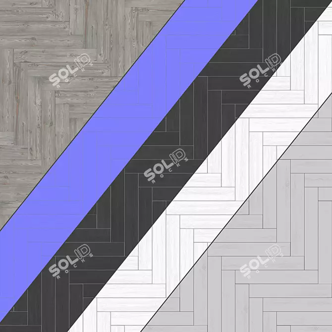 Patterned Parquet Floor Tiles 3D model image 4