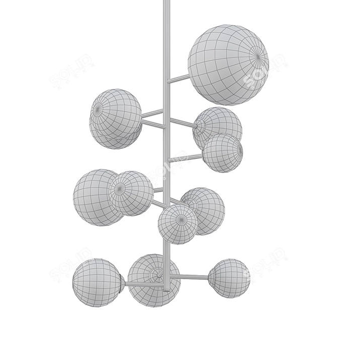 Elegant Bronze Chandelier - Eichholtz 3D model image 2