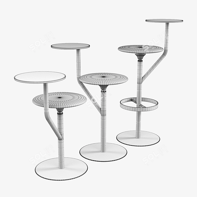 Lapalma Aaron Stool: Stylish Swivel Seating 3D model image 3